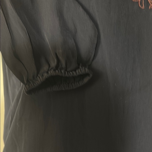 J Jill Embroidered Floral Blouse Top Women’s Size S Shirt Long Sleeve Boho - Picture 5 of 9